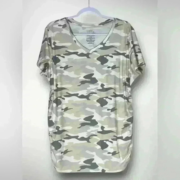 Women’s Maternity Top by Time and Tru Size XL 16-18 Grey Camouflage - Picture 4 of 6